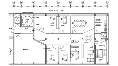 277 m² kontor/showroom på 1. sal i attraktiv ejendom midt i Herlev!